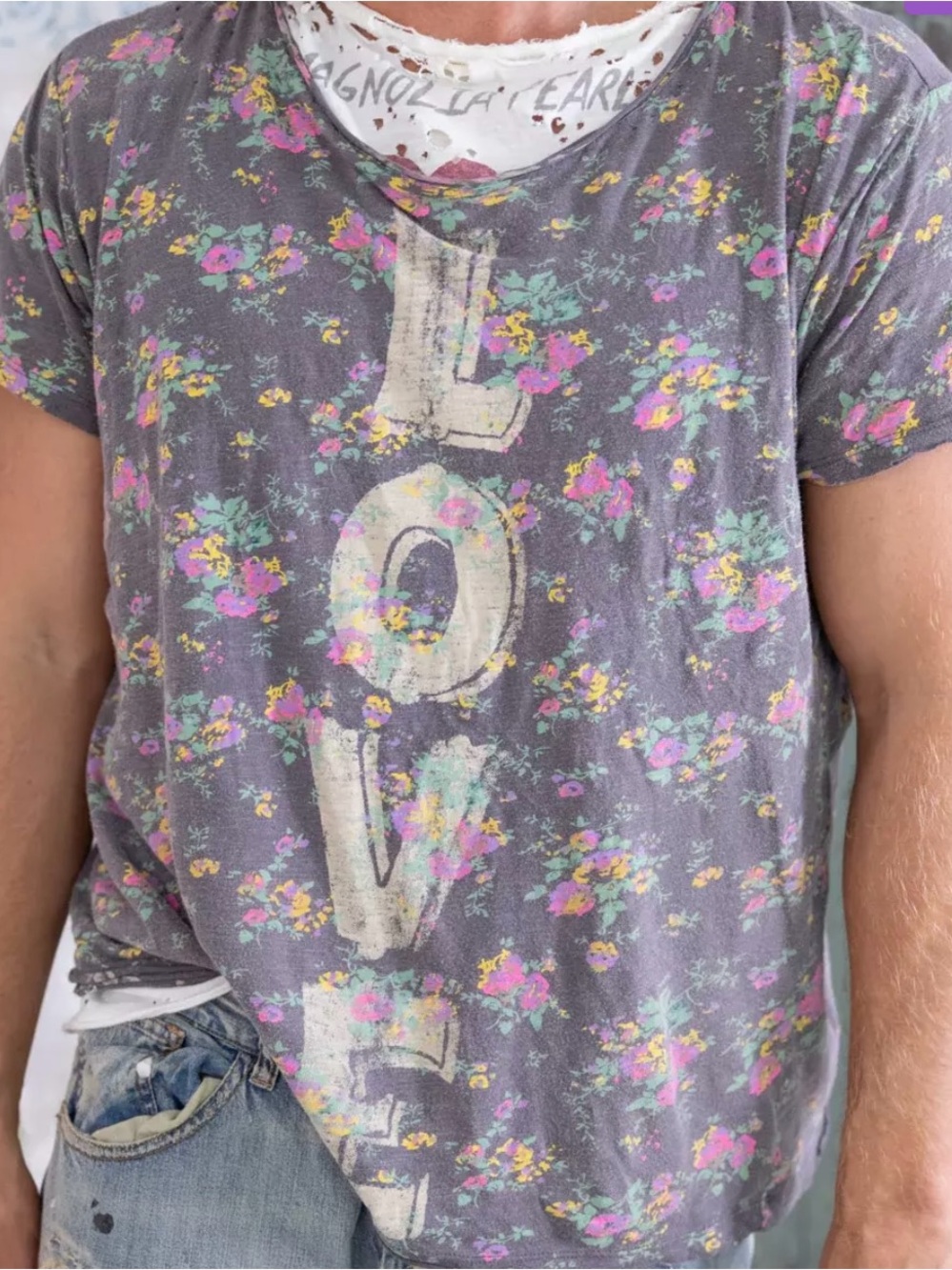 Magnolia Pearl Floral Circus Love Tee, Top 1667, Ramon, OS